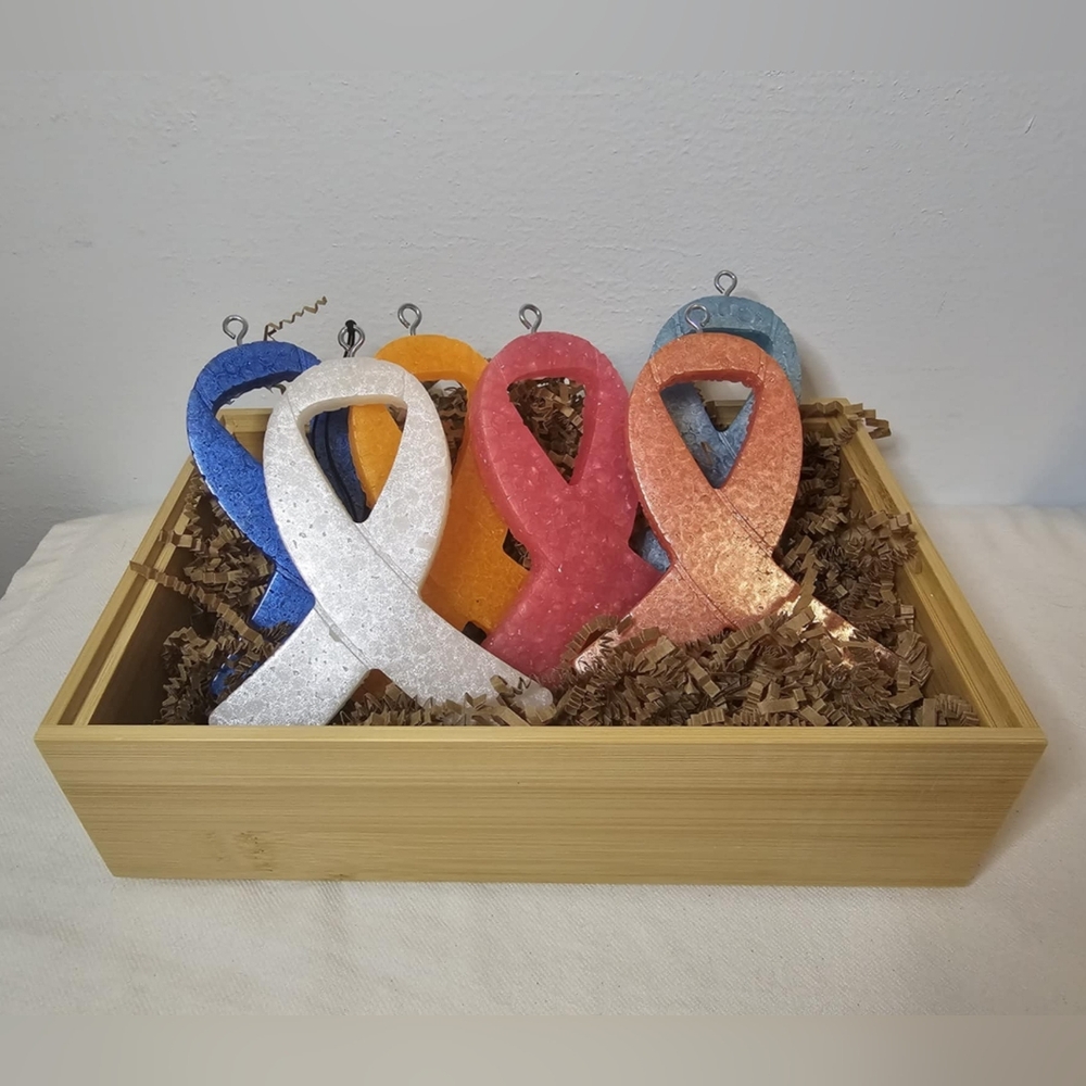 Cancer Ribbon Freshie Handmade